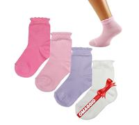 LEON D'ORO Calzini Neonata Cotone 4 Paia Calze leggere filo di scozia 6 12 18 mesi Made in Italy (IT, Età, 6 mesi, 12 mesi, TINTA UNITA-ASS 1)