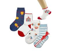 LEON D'ORO Calzini Neonato Cotone 4 Paia Calze leggere filo di scozia 6 12 18 mesi Made in Italy