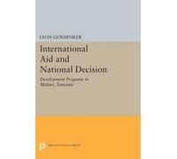 Leon Gordenker International Aid and National Decision (Tascabile)