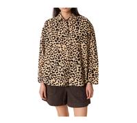 Leon & Harper Camicia Donna Charlot TC171 Animalier Beige Nero Cotone Biologico