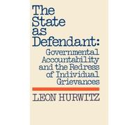 Leon Hurwitz The State as Defendant (Copertina rigida)