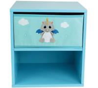 LEON IL DRAGO Comodino con cassetto ± 36 x 33 x 30 cm per bambini