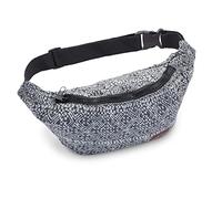 Leon Marsupio Marsupio 100% cotone Fanny Pack Belly Belt Moon Bag Bumbag Boho Hippie Tribal Donna Uomo (DklBlauBeigeSpyro), grigio blu beige, taglia unica, Tasche sui fianchi