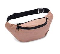 Leon Marsupio Marsupio 100% cotone Fanny Pack Hip Bag Borsa a tracolla Bumbag donna uomo, rosa antico, taglia unica, Tasche sui fianchi