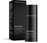 LEON MIGUEL Fibra per Capelli | Infoltimento dei Capelli | Da spargere sui capelli | Premium con Effetto Immediato in Caso di Stempiatura/Alopecia - Polvere per Capelli | 25g (bianco)