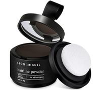 Leon Miguel® Hair Line Powder - Correttore/approccio Puder | per capelli e capelli su crescita attraverso Shadow Make Up | Resistente all' acqua (marrone scuro)