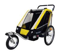 LEON - Rimorchio Per Bicicletta e Passeggino Per 1 o 2 Bambini - Giallo