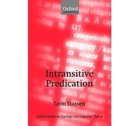 Leon Stassen Intransitive Predication (Tascabile)
