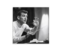 Leonard Bernstein - Poster su tela per direttore d'orchestra, stampa artistica da parete, decorazione da appendere