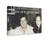 Leonard Cohen - Poster su tela con scritta "Death of a Ladies", decorazione per camera da letto, ufficio, camera da letto, regalo, 20 x 30 cm