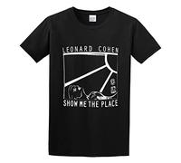 Leonard Cohen Show Me The Place Unisex 100% Cotton Short-Sleeve T-Shirts Black L