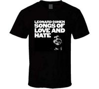 Leonard Cohen Songs of Love And Hate Album Men's T Shirt Clothing Black L