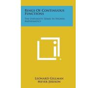 Leonard Gillman Meyer Jerison Rings Of Continuous Functions (Copertina rigida)