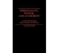 Leonard W. Doob Personality, Power, and Authority (Copertina rigida)