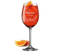 LEONARDO Aperol Spritz Vetro con Incisione - Frauengeschenk Da Festa Della Mamma