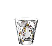 Leonardo Bambini 017902 - Bicchiere per bambini in vetro con motivo animale, lavabile in lavastoviglie, 1 pezzo, 215 ml