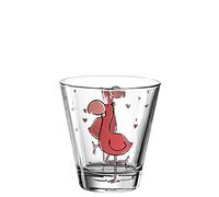 Leonardo Bambini 017904 - Bicchiere per bambini in vetro con motivo animale, lavabile in lavastoviglie, 1 pezzo, 215 ml