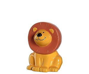 Leonardo Bambini 039192 - Salvadanaio in ceramica con chiave, regalo per bambini, ragazzi e ragazze, 12,8 cm, arancione colorato, 039192