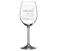 LEONARDO Bicchiere da Vino 460 ML con Incisione per La Festa Della Mamma -