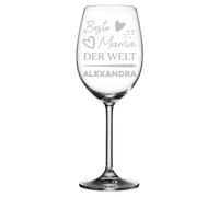 LEONARDO Bicchiere da Vino 460 ML con Incisione per La Festa Della Mamma -