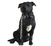Leonardo Black Staffordshire Bull Terrier Walkies statuetta ornamentale