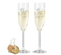 Leonardo | Calici da spumante Mr. Right & Mrs. Always Right | Bicchieri da spumante per matrimonio, idea regalo divertente
