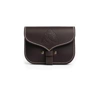 LEONARDO CARBONE Borsa unisex Hulda, nodo celtico, passanti per cintura, carnevale, Halloween, cosplay, LARP, marsupio, medievale, vichingo, 100% pelle, marrone, taglia unica, Marsupio