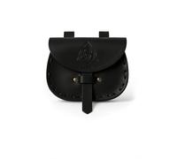 LEONARDO CARBONE Borsa unisex in pelle Erin | goffratura celtica | Pratici passanti | Carnevale, Halloween, cosplay, LARP, Marsupio | 100% pelle, Nero , taglia unica, Marsupio