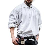 Leonardo Carbone® Camicia da pirata James con colletto - abbigliamento medievale, camicia medievale da uomo, abbigliamento LARP, abbigliamento festival, abbigliamento da uomo, costume da pirata,