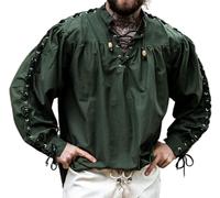 Leonardo Carbone Camicia medievale Adrian - abbigliamento medievale, camicia medievale da uomo, abbigliamento LARP, abbigliamento festival, abbigliamento da uomo, costume da carnevale, camicie a