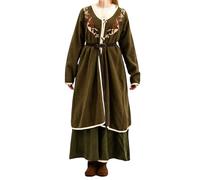 Leonardo Carbone® Cappotto vichingo Birka Skadi - Cappotto da donna classico, abbigliamento medievale, giacca invernale da donna, giacca a vento, costume da Carnevale, abbigliamento vichingo, cosplay