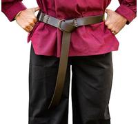 Leonardo Carbone® Cintura ad anello unisex vichinga, Conrad con cinturino in pelle, da uomo, abbigliamento medievale, cintura da donna, abbigliamento LARP, carnevale, cosplay, hobbit, 100% vera pelle,