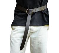 Leonardo Carbone® Cintura ad anello unisex vichinga in pelle robusta Arion - Cintura in pelle da uomo, abbigliamento medievale, cintura da donna, LARP, carnevale, cosplay, hobbit, 100% vera pelle