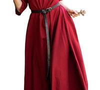 Leonardo Carbone® Cintura unisex in pelle vichinga con nodo celtico Merle - Cintura in pelle da uomo, abbigliamento medievale, cintura da donna, LARP, carnevale, cosplay, hobbit, 100% vera pelle, Nero