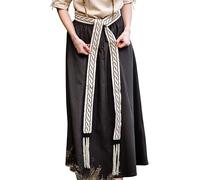 Leonardo Carbone® Cintura unisex vichinga Elina - Cintura da uomo medievale, abbigliamento da uomo, cintura da donna, abbigliamento LARP, carnevale, cosplay, hobbit - 100% cotone, naturale, 235 cm