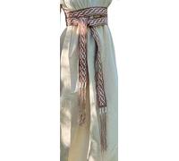 Leonardo Carbone® Cintura unisex vichinga Elina - Cintura da uomo medievale, abbigliamento da uomo, cintura da donna, abbigliamento LARP, carnevale, cosplay, hobbit - 100% cotone, marrone, 235 cm