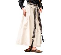Leonardo Carbone® Cintura vichinga Elina unisex, abbigliamento medievale per uomini e donne, abbigliamento LARP, carnevale, cosplay, costume da hobbit - 100% cotone, Nero , 235 cm