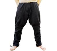 Leonardo Carbone Hose mit Beinschnürung Uomo Pantaloni Nero M 100% Cotone