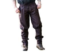 Leonardo Carbone® Jorgen - Pantaloni di lana vichinga, da uomo, stile medievale, da uomo, per carnevale, festival, per cosplay, per il tempo libero, marrone, XXXL