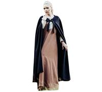 Leonardo Carbone® Mantello unisex medievale senza cappuccio Kuno - abbigliamento medievale da donna e da uomo, mantello hobbit, costume LARP, vichingo, cosplay, uomo, Halloween, Carnevale, nero
