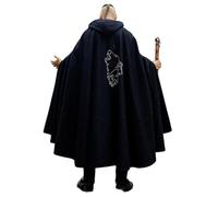 Leonardo Carbone® Mantello unisex vichingo Alpha con Geri & Freki, abbigliamento medievale da donna e da uomo, mantello da uomo, costume hobbit, abbigliamento largo, abbigliamento vichingo, cosplay da