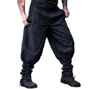 Leonardo Carbone® Pantaloni Tiago con lacci per le gambe, pantaloni da uomo, abbigliamento medievale, pantaloni vichinghi, costume da uomo, abbigliamento festival, LARP, cosplay, pantaloni lunghi -
