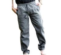 Leonardo Carbone Rustikale Wollhose Pantaloni Grigio 3XL