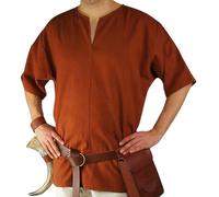 Leonardo Carbone Tunica vichinga a Maniche Corte Olaf Rosso Mattone XXL