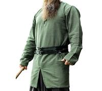 Leonardo Carbone® Tunica vichinga Balduin - Abbigliamento medievale da uomo, camicia medievale, camicia per il tempo libero, a maniche lunghe, costume da carnevale da uomo, tunica vichinga,