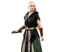 Leonardo Carbone® Waldläuer, tunica Aldon, unisex, abbigliamento medievale, da uomo e da donna, camicia medievale, per il tempo libero, a maniche corte, costume da carnevale, abbigliamento LARP, 100%