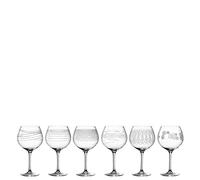 Leonardo Casella 061800 - Set di 6 bicchieri da vino rosso, 630 ml, con motivi, lavabili in lavastoviglie, resistenti agli urti, bicchieri da vino rosso, 6 pezzi