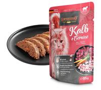 Leonardo Cat food Adult Finest Selection Grain Free 85 gr Vitello e verdure - confezione da 16 pezzi - Cibo umido per gatti - 1° ORDINE? scegli lo sconto BZR5 / BZR20 + 200 punti fedeltà