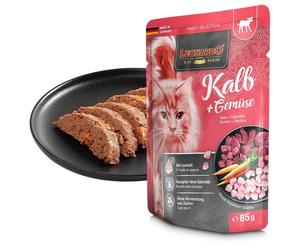 Leonardo Cat food Adult Finest Selection Grain Free 85 gr Vitello e verdure - confezione da 16 pezzi - Cibo umido per gatti - 1° ORDINE? scegli lo sconto BZR5 / BZR20 + 200 punti fedeltà