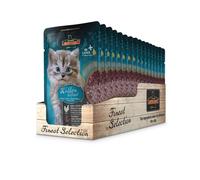 Leonardo Sacchetto salvafreschezza [16x85g Kitten pollame] | Cibo umido senza cereali per gatti | Alimento completo umido in busta monoporzione